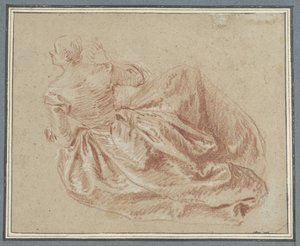 Señora sentada en el suelo de Jean Baptiste François Pater