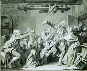 Un padre maldice a su hijo desagradecido de Jean Baptiste Greuze