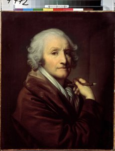 ""Autorretrato"" (Autorretrato) Pintura de Jean Baptiste Greuze (1725-1805) hacia 1780 Dim. 55,5x46 cm Museo del Hermitage de San Petersburgo de Jean Baptiste Greuze