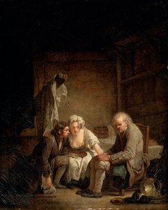 Hombre ciego engañado, c1755 de Jean Baptiste Greuze