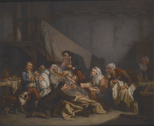 Muerte de un anciano (óleo sobre lienzo)