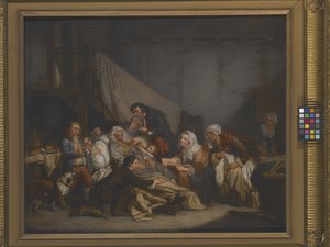 Muerte de un anciano (óleo sobre lienzo)