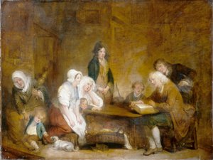 Adoración familiar, c.1800 (óleo sobre lienzo) de Jean Baptiste Greuze