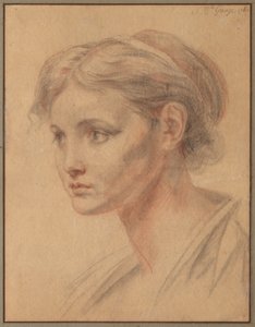 Cabeza de una niña de Jean Baptiste Greuze