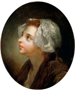 Cabeza de una Chica, siglo XVIII de Jean Baptiste Greuze
