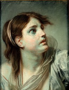 Cabeza de una niña de Jean Baptiste Greuze