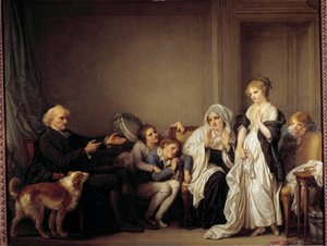 El cura y la joven viuda de Jean Baptiste Greuze