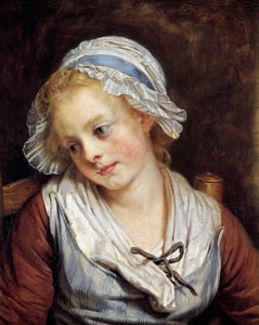Retrato de una doncella (detalle) de Jean Baptiste Greuze