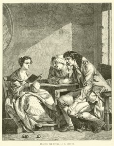 Leyendo la novela de Jean Baptiste Greuze
