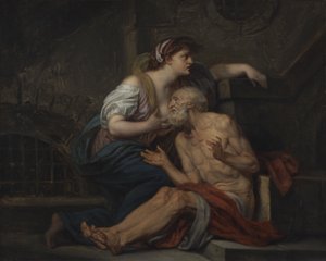 Simón y Pero, Caridad Romana, c.1767 de Jean Baptiste Greuze