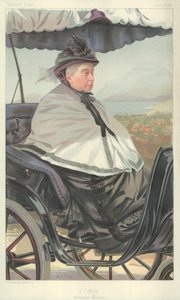 Reina Victoria, A Cimiez, paseo matutino, 17 de junio de 1897, caricatura de Vanity Fair