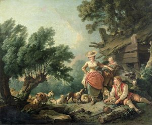 Escena pastoral de Jean Baptiste Huet
