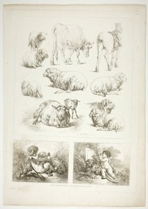 Placa ocho de 38 de Oeuvres de J. B. Huet de Jean Baptiste Huet