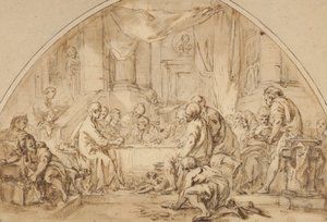 Estudio para La Última Cena, c.1792 de Jean Baptiste Huet