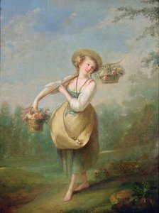 La vendedora de flores de Jean Baptiste Huet