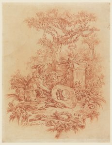 Dibujo, Pastorale, 1772 de Jean Baptiste Huet