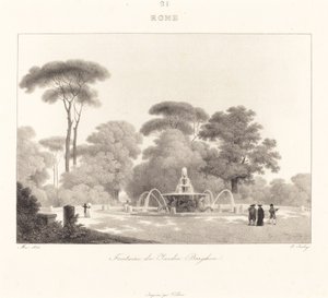 Fuente del Jardín Borghese de Jean Baptiste Isabey