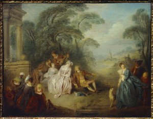 Reunidos en un parque de Jean Baptiste Joseph Pater
