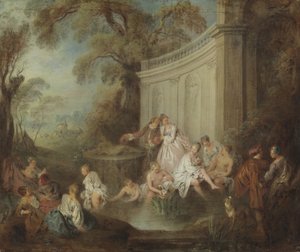 Bañistas en un Parque de Jean Baptiste Joseph Pater