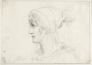 Perfil de una mujer de Jean Baptiste Joseph Wicar