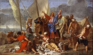La pesca milagrosa. Alrededor de 1705 de Jean Baptiste Jouvenet