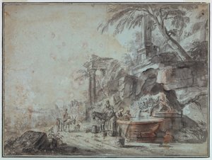 En una fuente de Jean Baptiste Lallemand