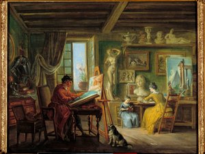 El taller del pintor de Jean Baptiste Lallemand