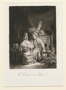 La vertu au cabaret (La virtud en el cabaret) y Le charretier et la laitiere (El carter y la lechera) de Jean Baptiste Le Prince