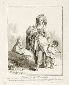 Paseo de ida y vuelta, plato cuatro de Suite de Divers Habillements de Peuples du Nord de Jean Baptiste Le Prince