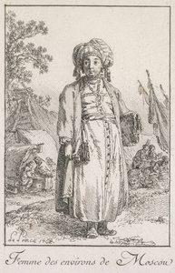 Mujer de los suburbios de Moscú de Jean Baptiste Le Prince