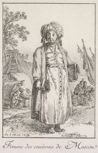 Mujer de los suburbios de Moscú, 1768 de Jean Baptiste Le Prince