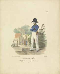 Oficial de Salud, 1820-1825 ejército holandés. 1er Oficial de Salud Trajes militares del Reino de los Países Bajos. Dedicado a Su Excelencia Willem van Bylandt (título de la serie en el objeto)