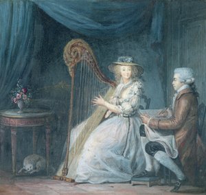 La hermosa arpista de Jean Baptiste Mallet
