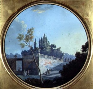 Jardín clásico, posiblemente en Versalles de Jean Baptiste Marechal