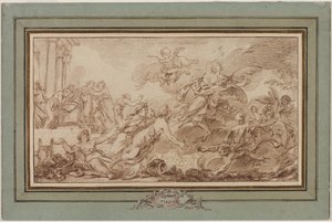 Bóreas raptando a Oritía, c. 1755-1760 de Jean Baptiste Marie Pierre