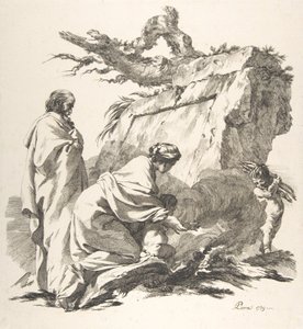 Huida a Egipto, 1759 de Jean Baptiste Marie Pierre