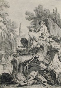 Fuente con una Náyade Sentada en una Concha de Jean Baptiste Marie Pierre