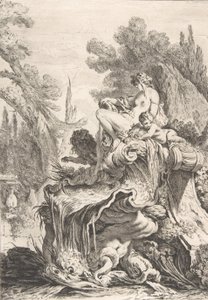 La Ninfa Sentada Une fontaine avec une naïade assise sur une conque, ca. 1740 de Jean Baptiste Marie Pierre