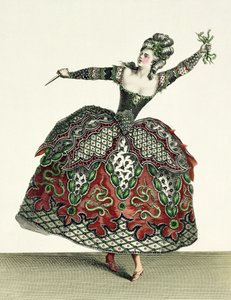 Disfraz de una Furia en Ifigenia en Tauris y varias otras óperas, grabado por René Gaillard (c.1710-90) c.1780 de Jean Baptiste Martin