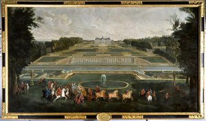María Leszczynska, Reina de Francia (1703-1768) en los jardines del castillo de Vaux Le Vicomte de Jean Baptiste Martin