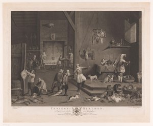 Escena de cocina con chimenea. Teniers