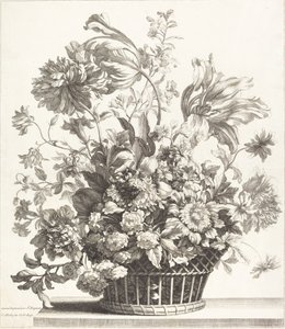 Una Cesta de Flores de Primavera de Jean Baptiste Monnoyer