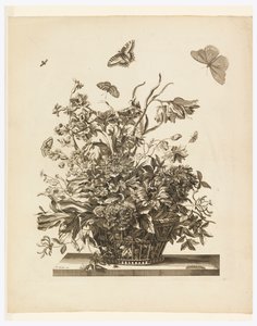 Plato 10, del conjunto de Flores en una canasta de Jean Baptiste Monnoyer