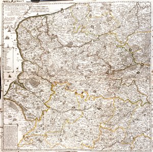 Mapa de Artois (Francia) y Flandes (Bélgica, Países Bajos) de Jean Baptiste Nolin