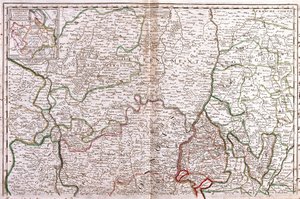 Mapa de Borgoña (Francia) (Grabado)