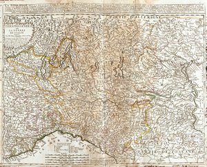 Mapa de Lombardía (Italia)