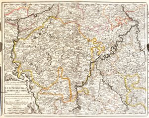 Mapa de Luxemburgo y diócesis de Tréveris (Alemania)