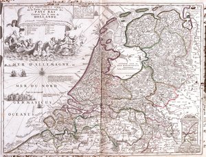 Mapa de los Países Bajos de Jean Baptiste Nolin