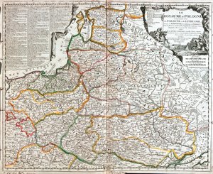 Mapa de Polonia y Lituania (Grabado) de Jean Baptiste Nolin