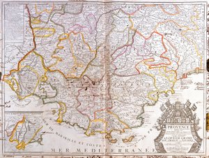 Mapa de Provenza (Francia)